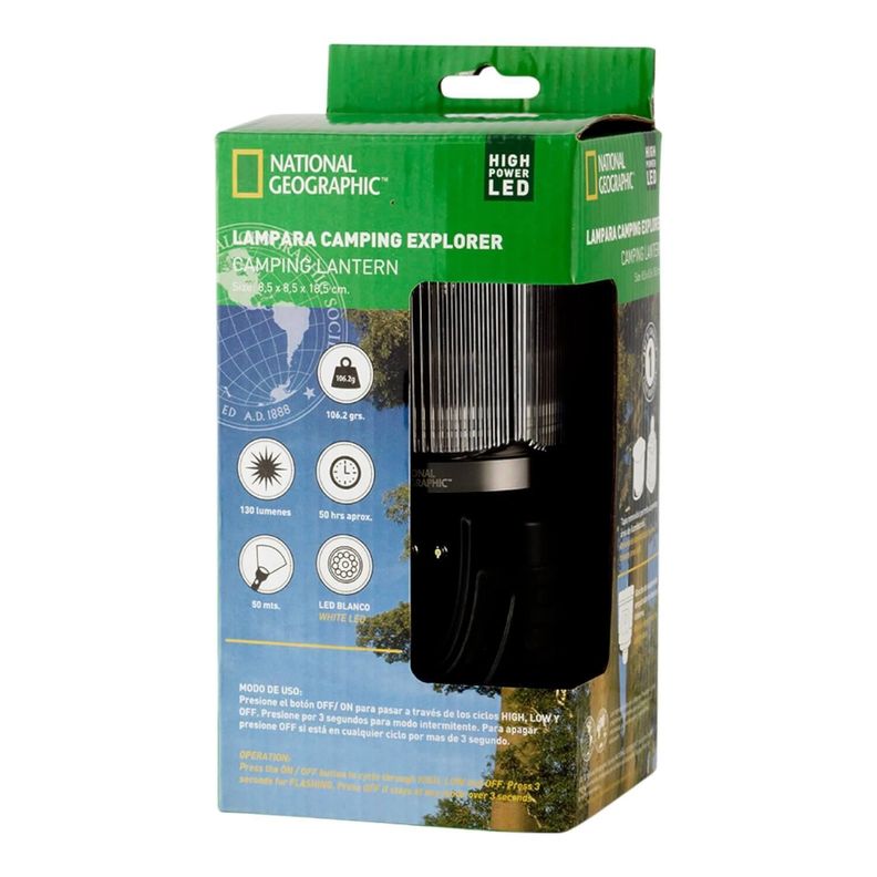 Mini Lampara Camping Negra 130 Lm National Geographic-1