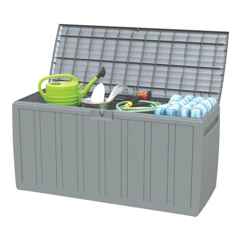 Baúl Bodega Caja Almacenaje 270L Gris Ram-1