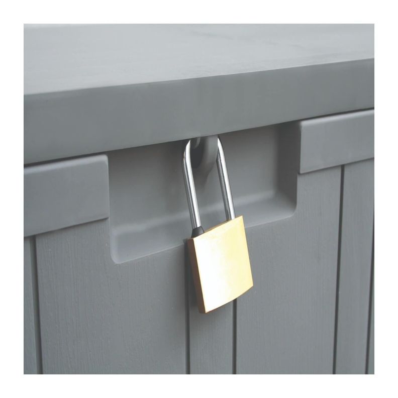 Baúl Bodega Caja Almacenaje 270L Gris Ram-2