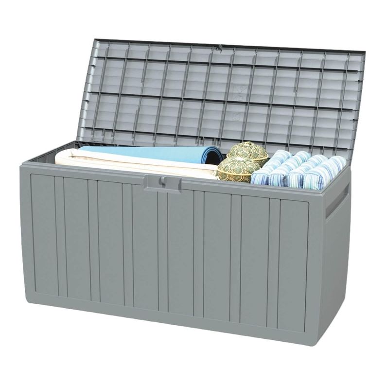 Baúl Bodega Caja Almacenaje 270L Gris Ram-4