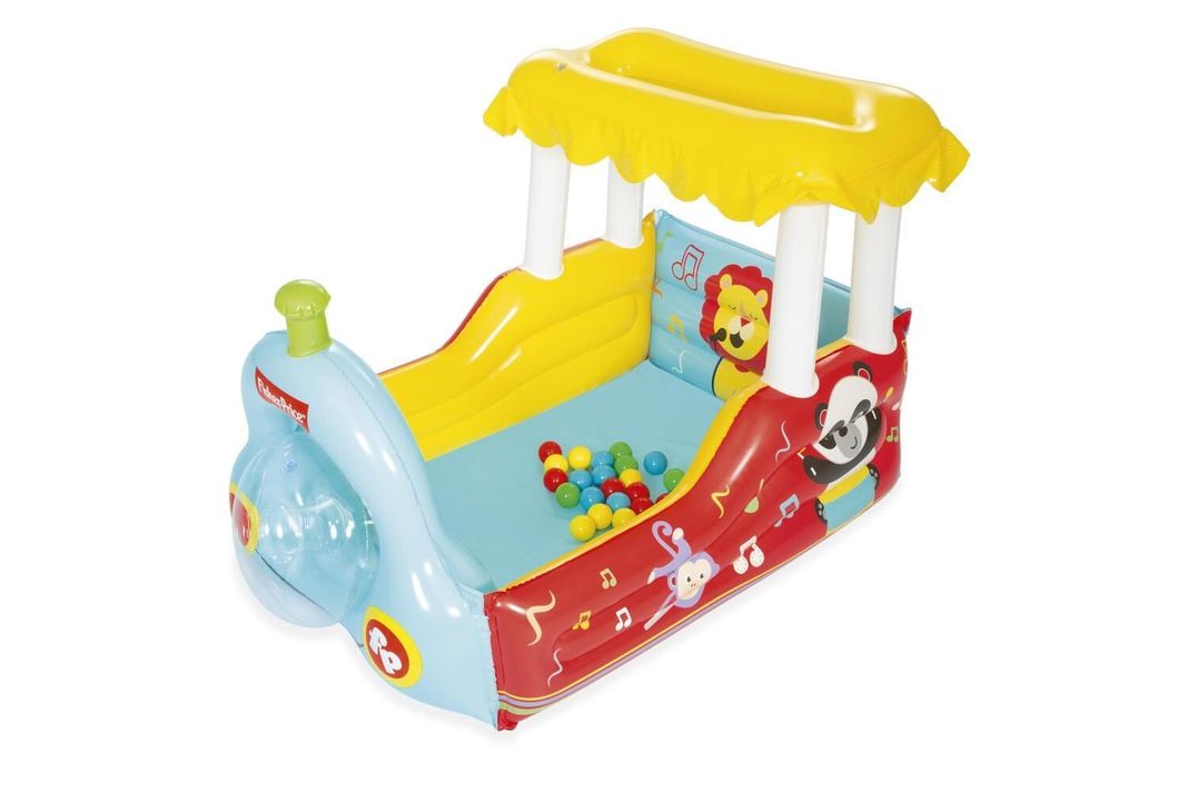 Avion Inflable Piscina Con Pelotas Fisher Price 132X94X89Cms Amarillo
