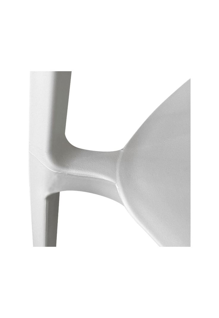 Silla Blanca Plástico Design 46x46x80cm Escandinavia-4
