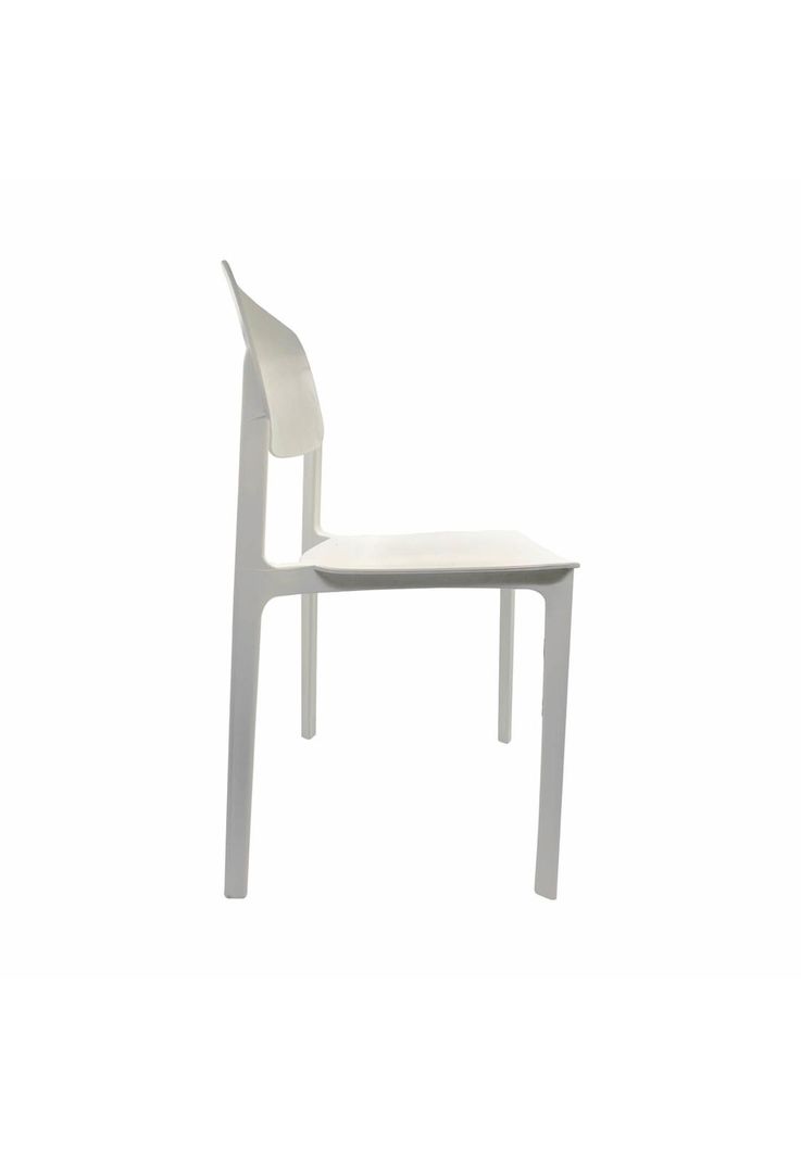 Silla Blanca Plástico Design 46x46x80cm Escandinavia-7