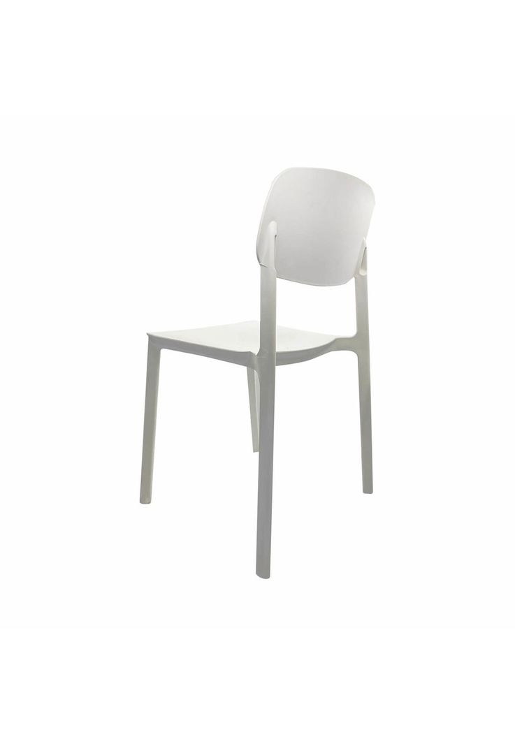 Silla Blanca Plástico Design 46x46x80cm Escandinavia-8