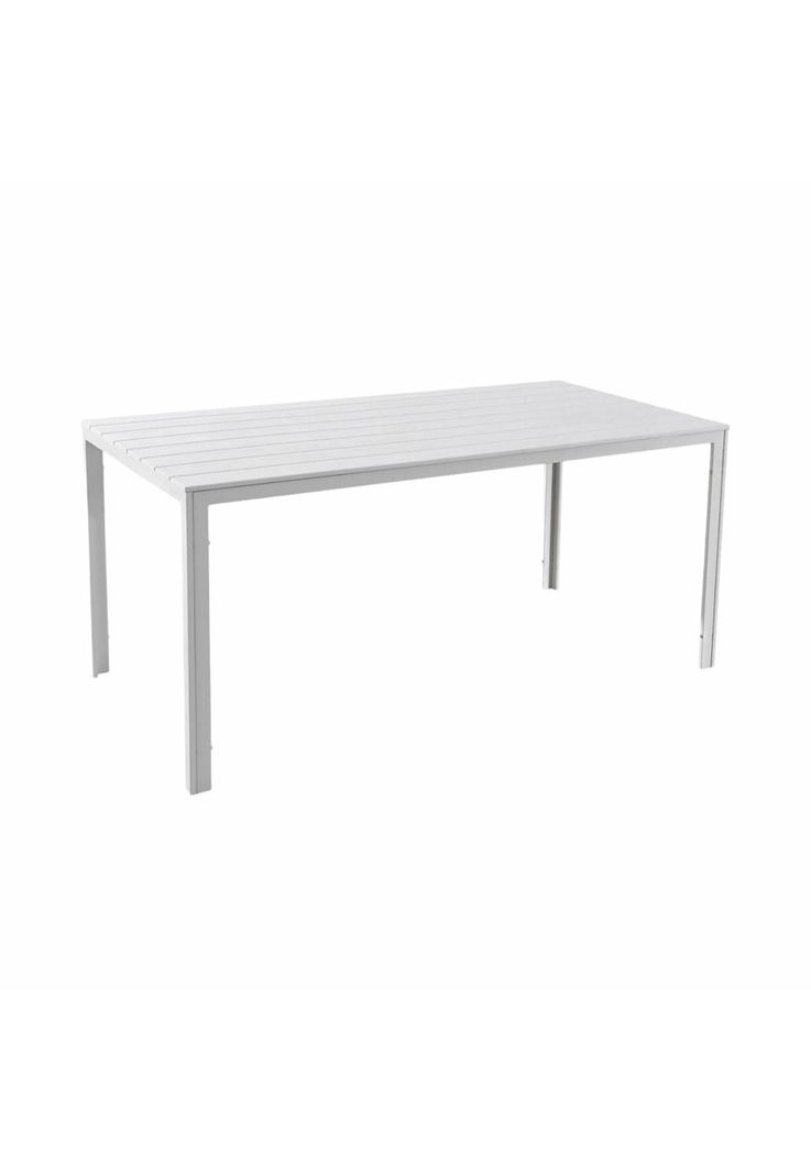 Mesa Terraza Polywood Impermeable 156x78cm Blanca Northwest-0