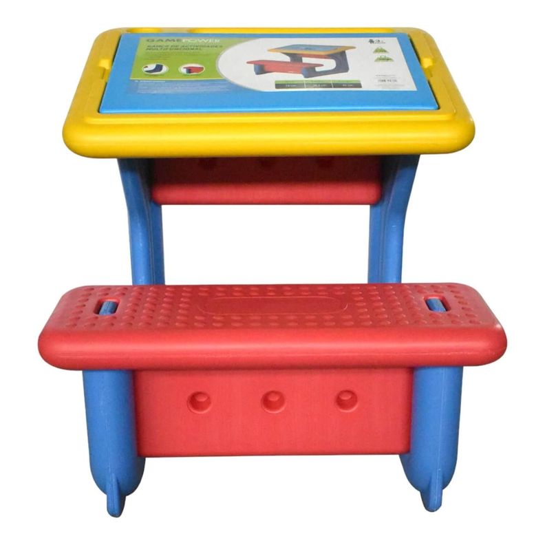 Mesa Escritorio Con Asiento Para Niños 55x55x70cm Gamepower-1
