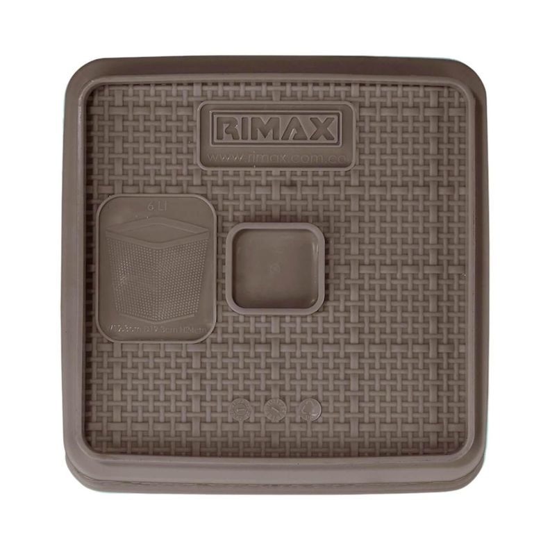 Papelero textura Gris 6 Lts Cafe Rimax-2