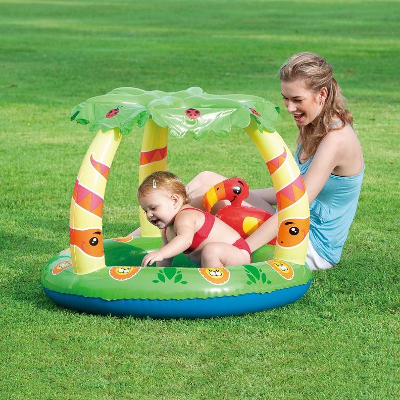 Piscina Inflable Bestway Con Techo Para Bebés 99X91X71Cm-1