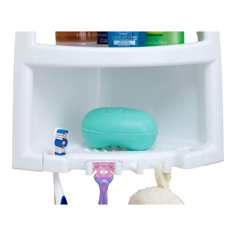 Organizador de Ducha Plastico Blanco Rimax-2