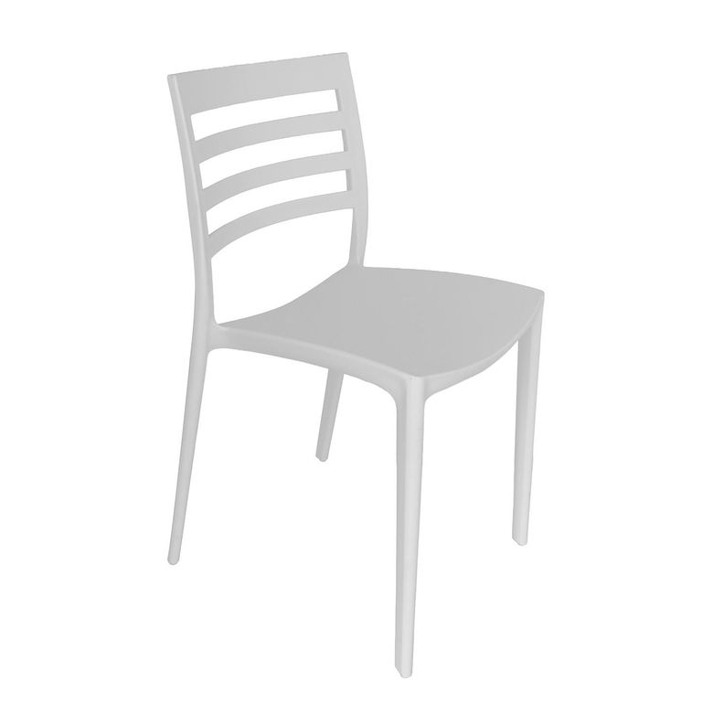 Silla Plastico Apilable Deco Nybro Blanca Escandinavia Blanco