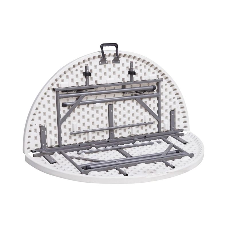 Mesa Plegable Redonda 122x74 Cms Blanca Northwest-1