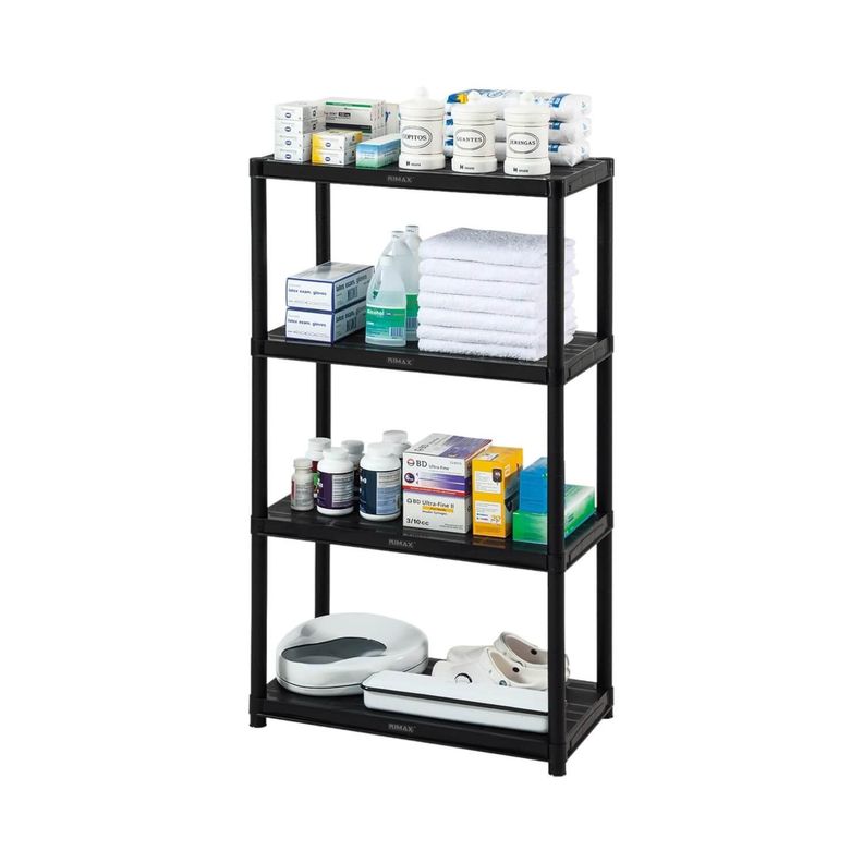 Estante Repisa Rack plastico 4 Niveles 71x38 x129cm Rimax-1