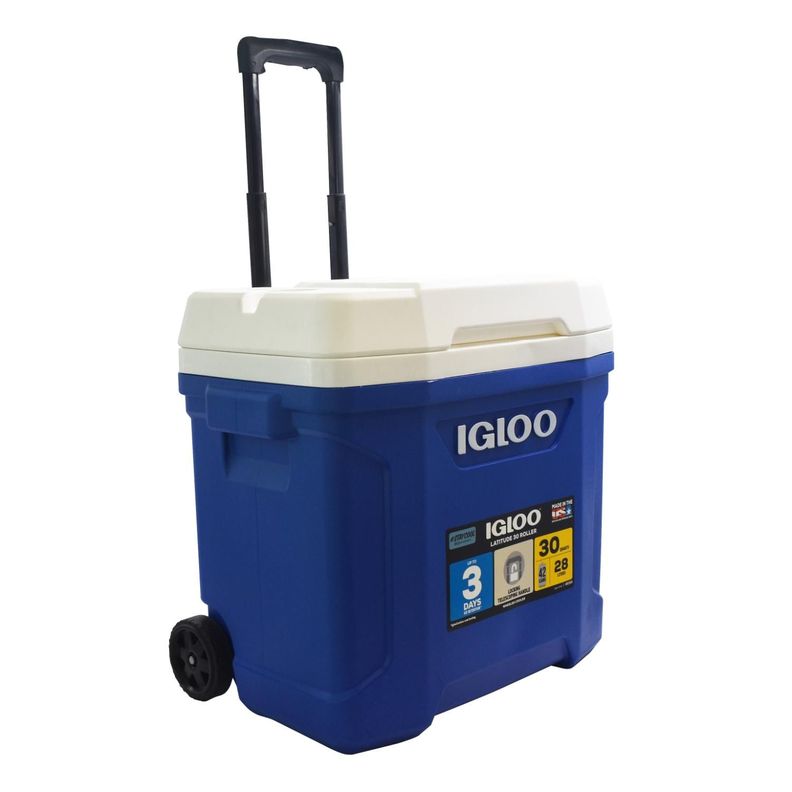 Cooler Nevera Hielera Latitude Ruedas 28 Litros Azul Igloo-0