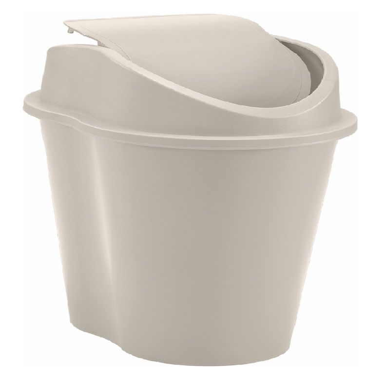 Basurero Plastico Taupe 10 Lts Rimax-0