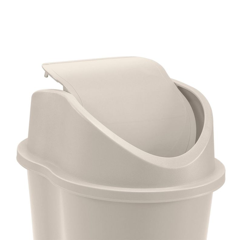 Basurero Plastico Taupe 10 Lts Rimax-1