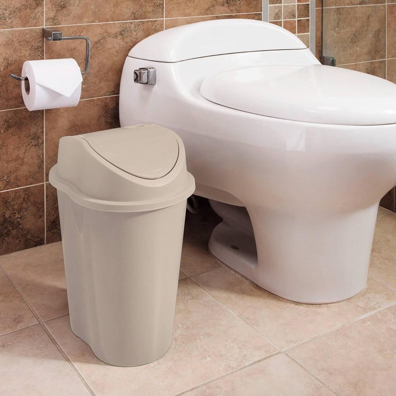 Basurero Plastico Taupe 10 Lts Rimax-2