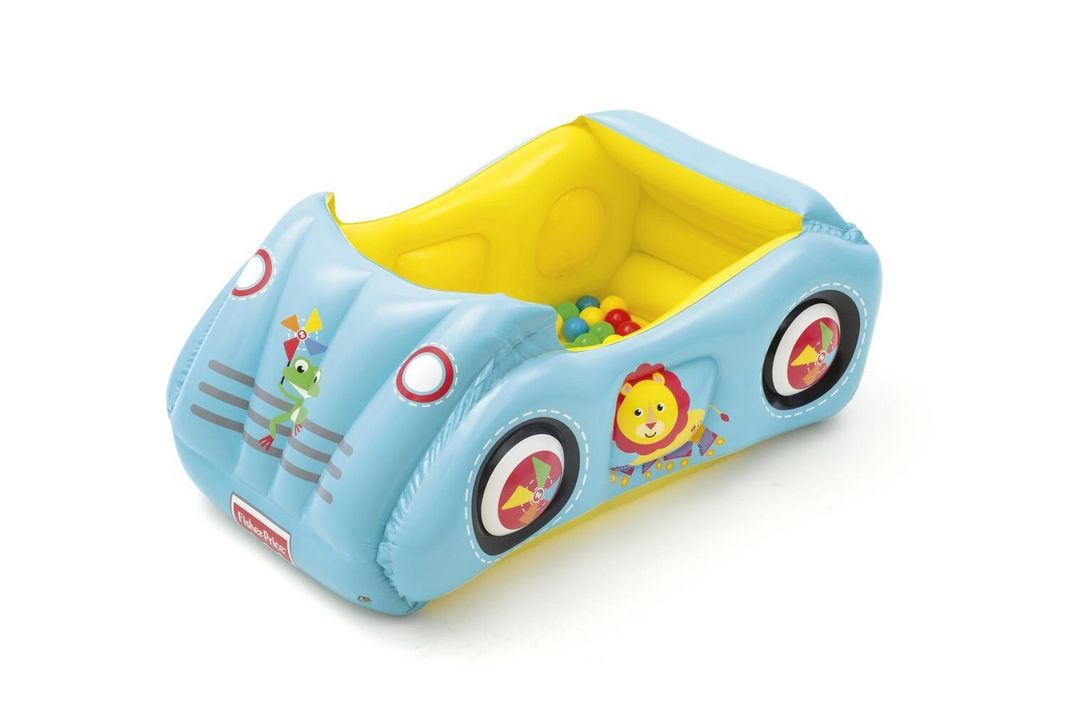 Auto Inflable Piscina Con Pelotas Fisher Price 119X79X51Cms-0