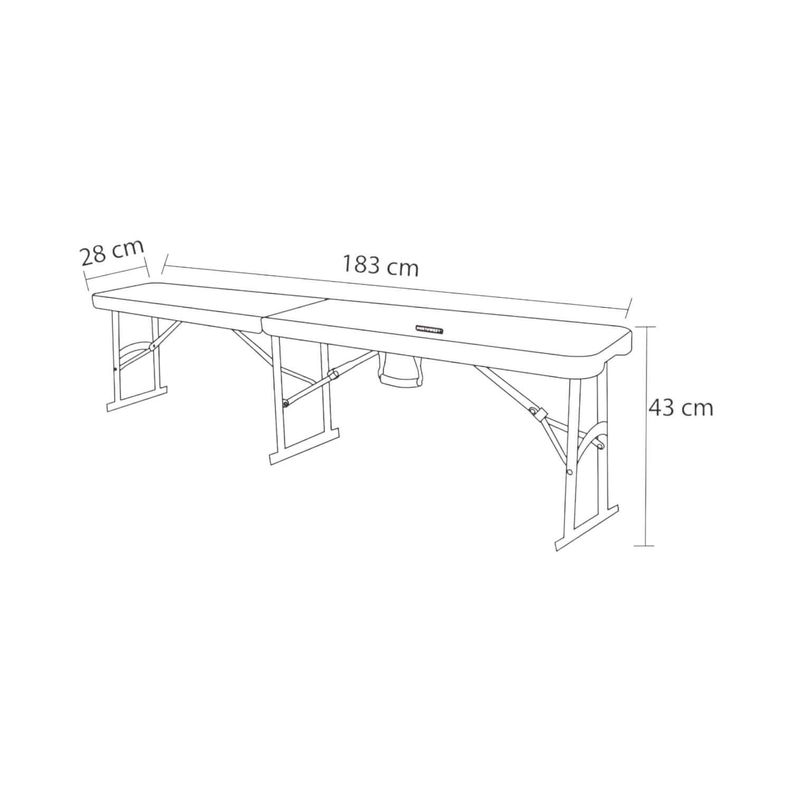 Banca Plegable 180 Cms Blanca Northwest-8
