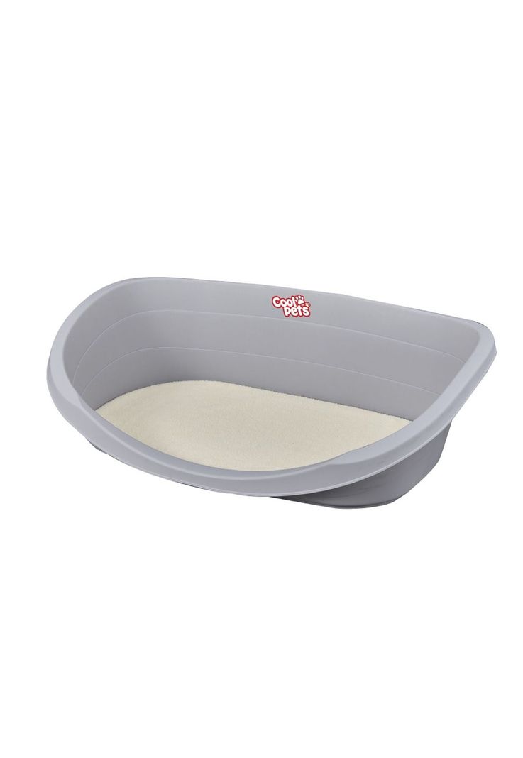 Cama De Mascota Con Cojín M Gris 62×43.2×22.5 Cms Coolpets-0