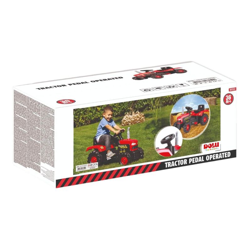 Tractor Con Pedales Rojo 83x45x53 Cms Dolu-1
