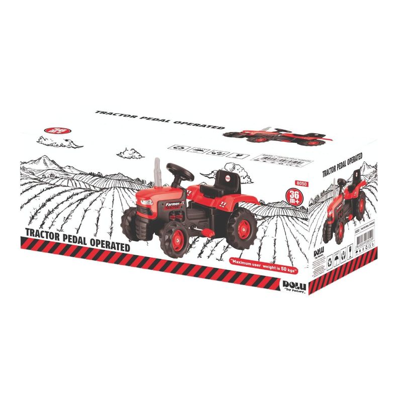 Tractor Con Pedales Rojo 83x45x53 Cms Dolu-3