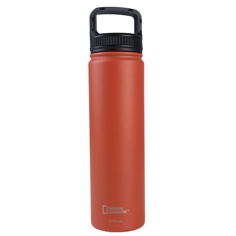 Botella Metalica Termica Boca Ancha 750ml Naranjo