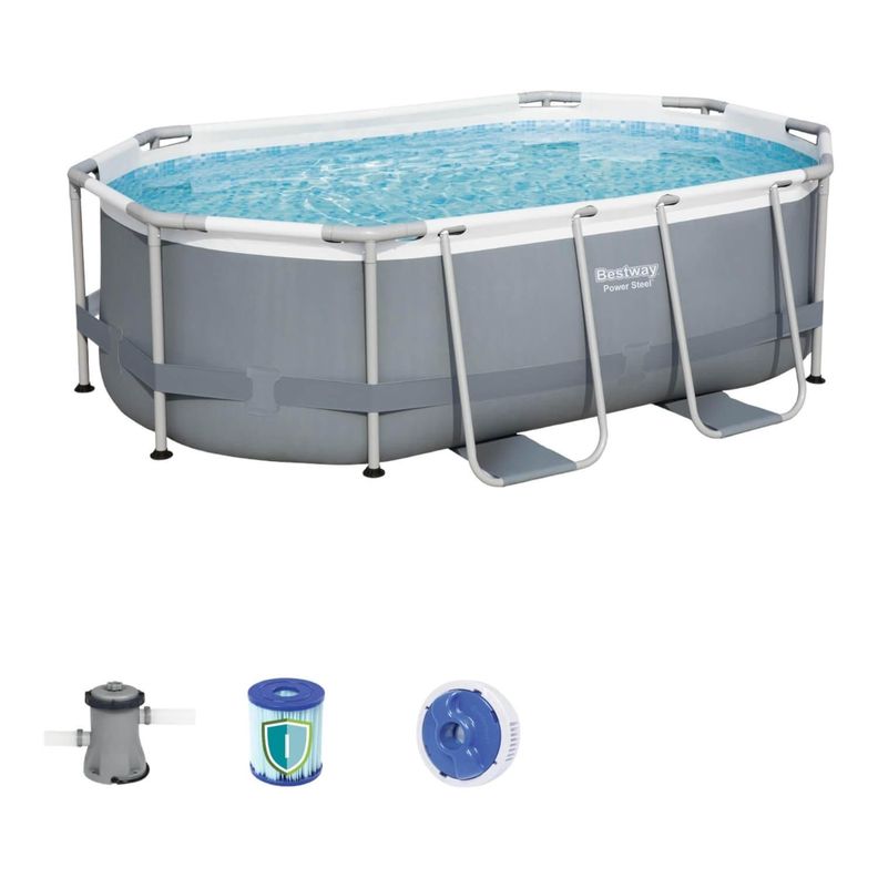 Piscina Bestway Ovalada Filtro + Accesorios 3.00X2.00X84CM-2