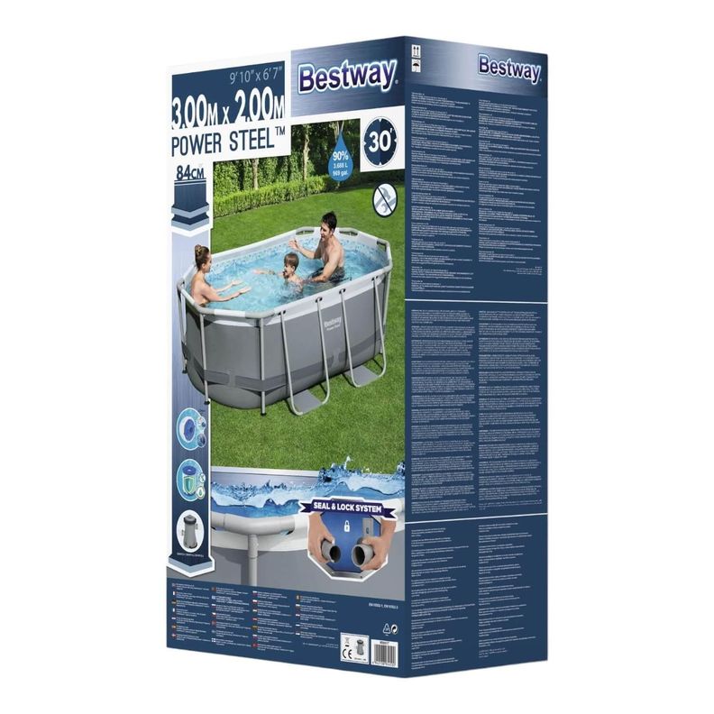 Piscina Bestway Ovalada Filtro + Accesorios 3.00X2.00X84CM-3