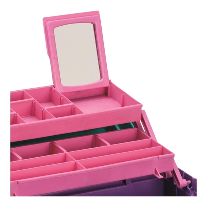 Caja Organizadora C/ Espejo Vanity Verde/Lila 36x21x18 Rimax-2