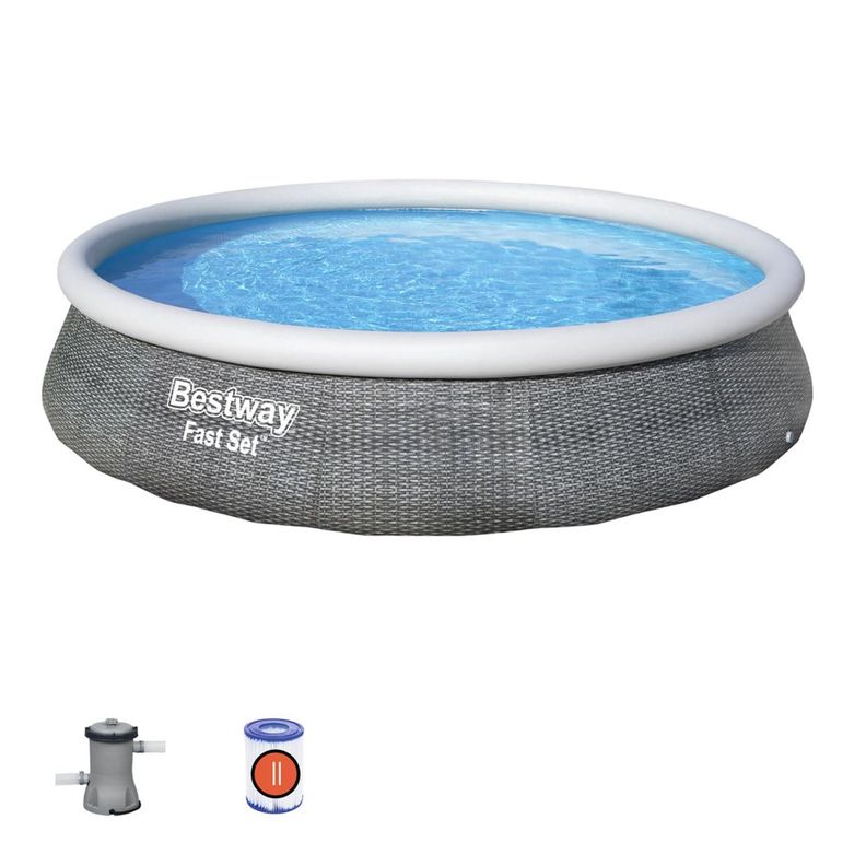 Piscina Fast Set™ Rattan 3.96MX84Cm Pool Set Bestway-1