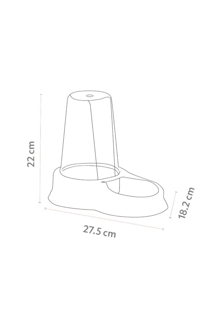 Dispensador Mascota Agua y Comida 1,5 L Negro Plastiken-1