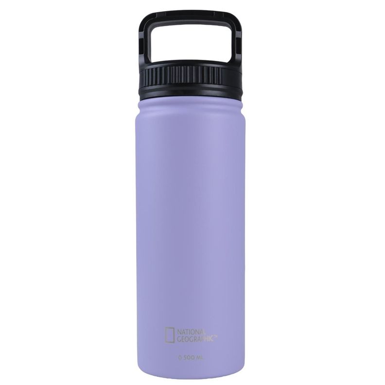 Botella Metalica Termica Boca Ancha 500ml Lila