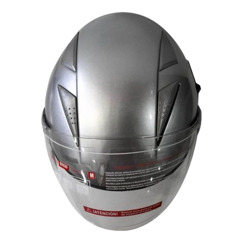 Casco Full Face Bx529 Talla M Silver Certificado ECE-3