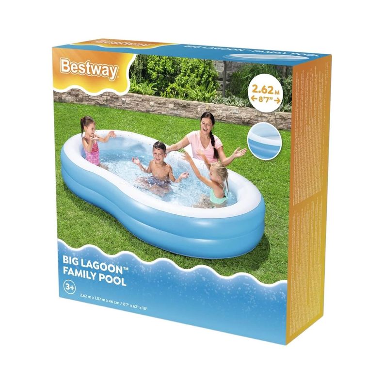 Piscina Inflable Bestway Laguna para niños 262x157x46Cm Azul-4