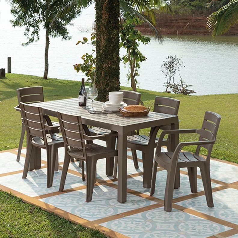 Mesa Comedor de terraza Café 153x74,5 cm Baru Rimax-3