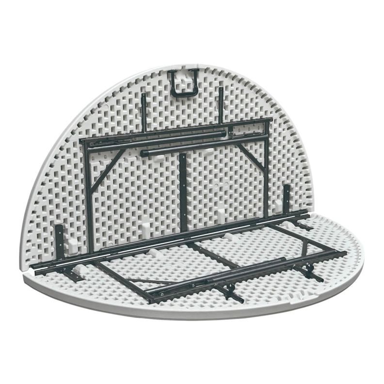 Mesa Plegable Redonda 180x74 Cms Blanca Northwest-1