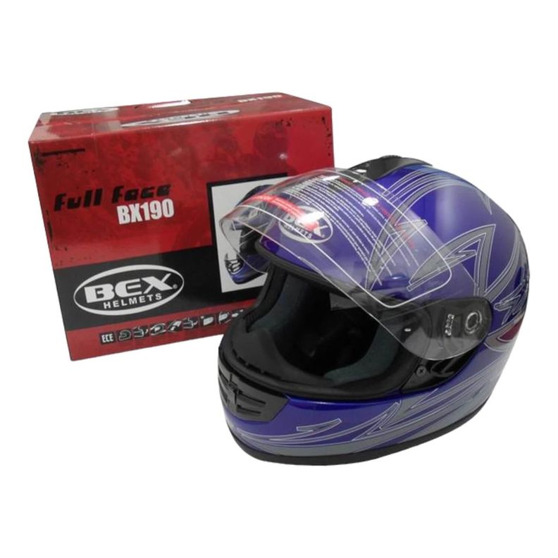 Casco Full Face Bx190 Talla M Color Deep Blue Certificado-1