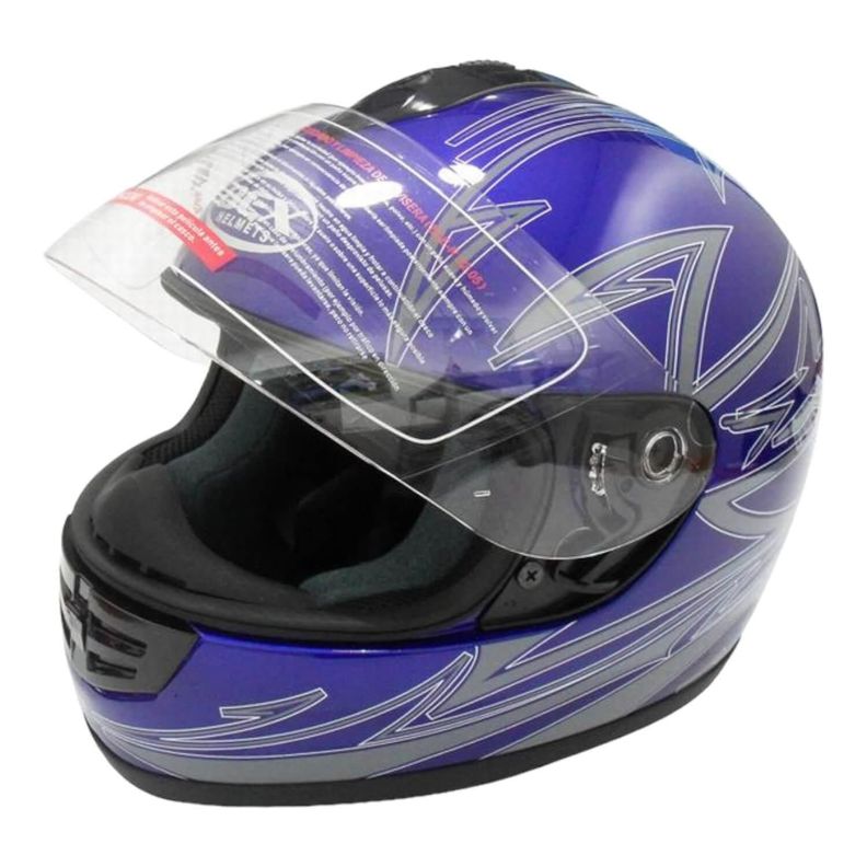 Casco Full Face Bx190 Talla M Color Deep Blue Certificado-2