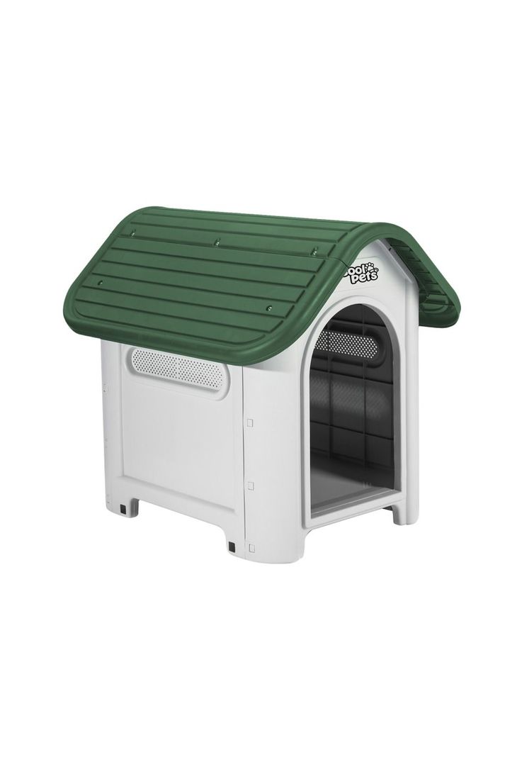 Casa Para Perro Pequeña Verde 75x59x66 Cms Coolpets-0