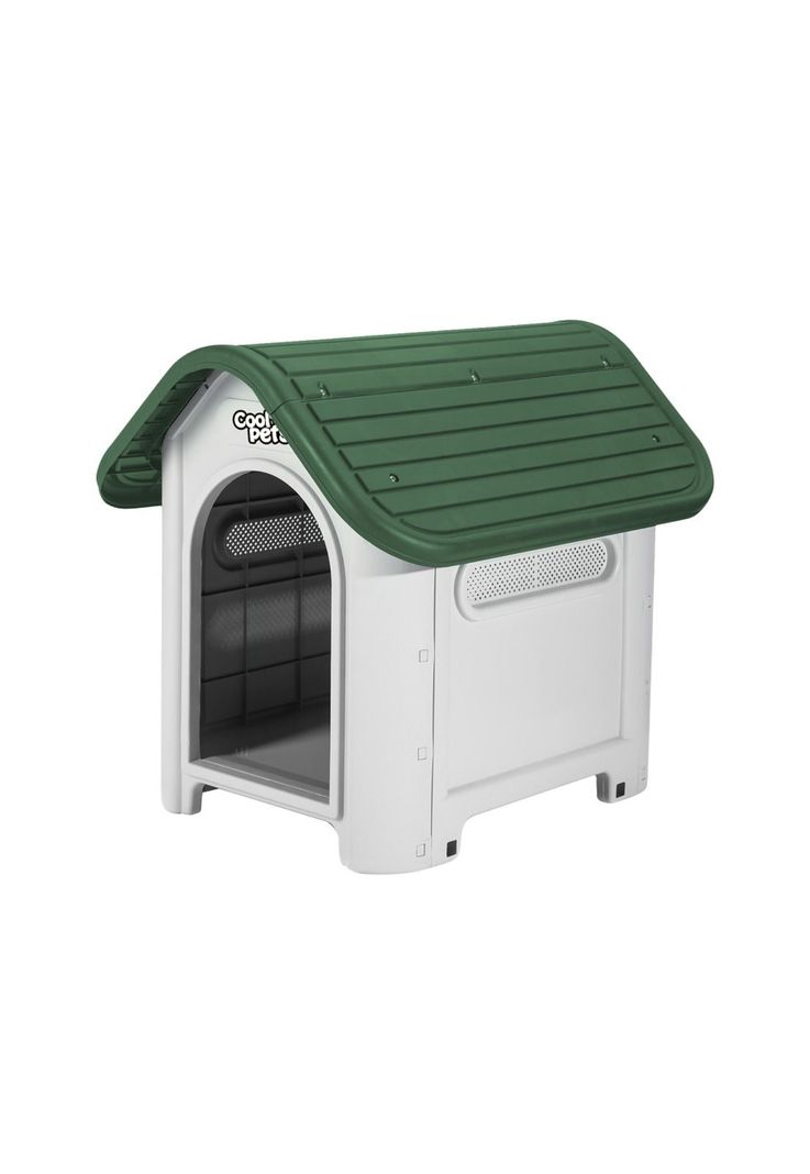 Casa Para Perro Pequeña Verde 75x59x66 Cms Coolpets-1