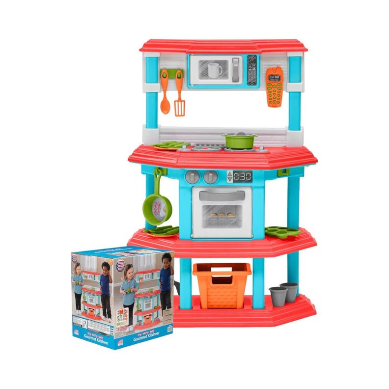 Cocina Juguete Plastica Celeste + Accesorios 51x22x75 Cms-1