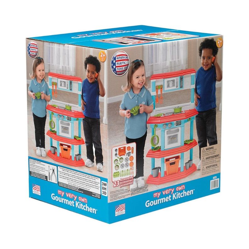 Cocina Juguete Plastica Celeste + Accesorios 51x22x75 Cms-4