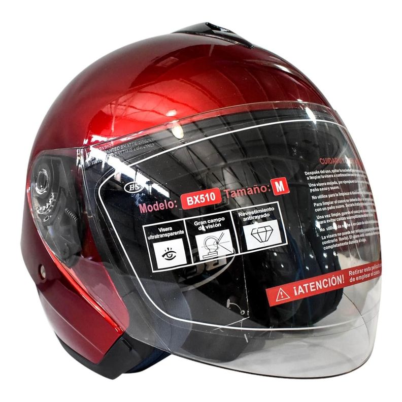 Casco Full Face Bx510 Talla M Color Burgundhy Certificado ECE-4