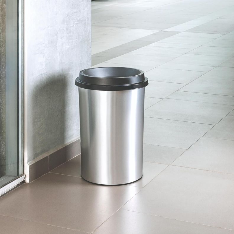 Basurero Metal gris 25 Lts Rimax-2