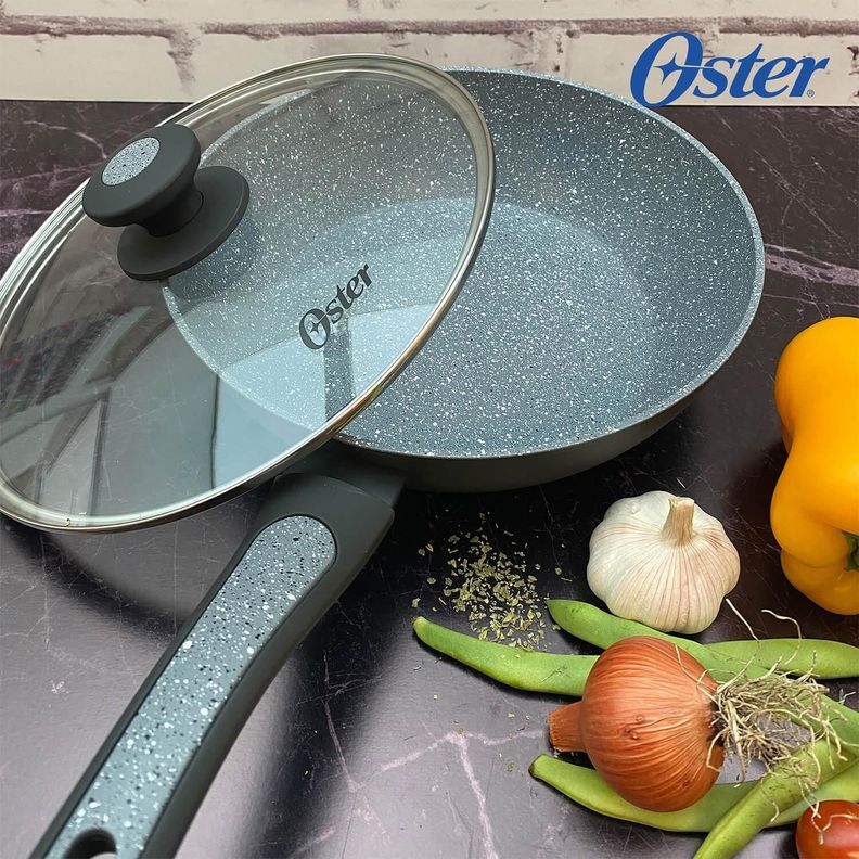 Sartén Wok con tapa antiadherente 26 cm Bastone Oster-2