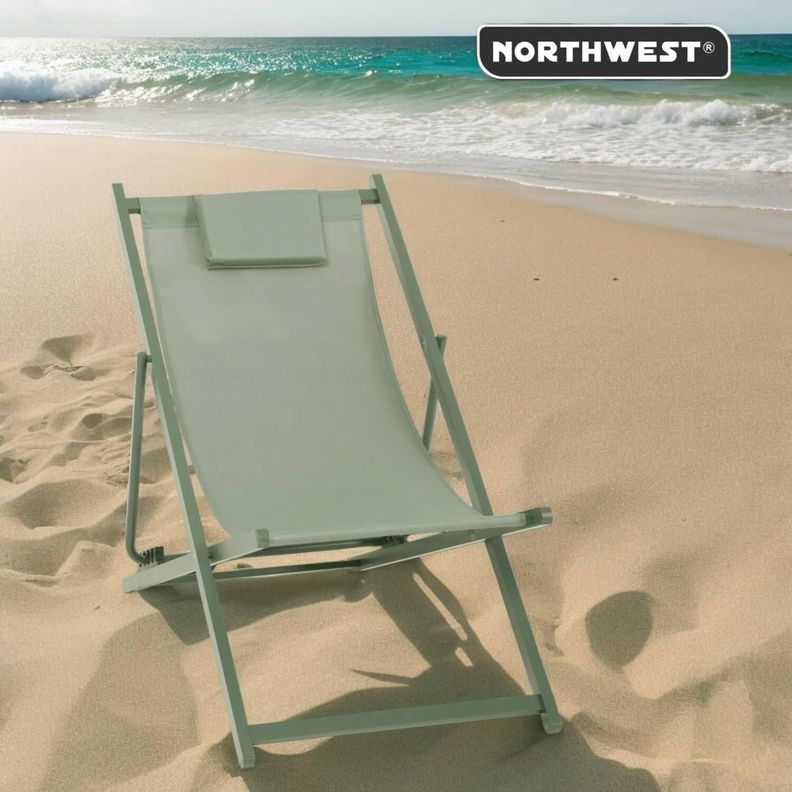 Silla Reposera Playa Piscina Plegable New Port Verde Northwest-2
