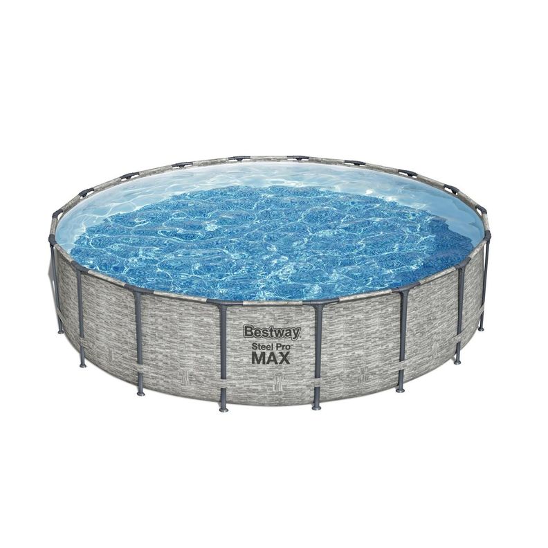 Piscina Bestway Redonda SteelPro Max Gris Piedra 5.49MX1.22M-0