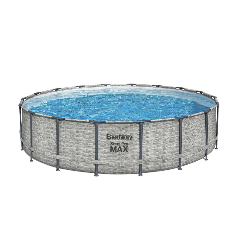 Piscina Bestway Redonda SteelPro Max Gris Piedra 5.49MX1.22M-2