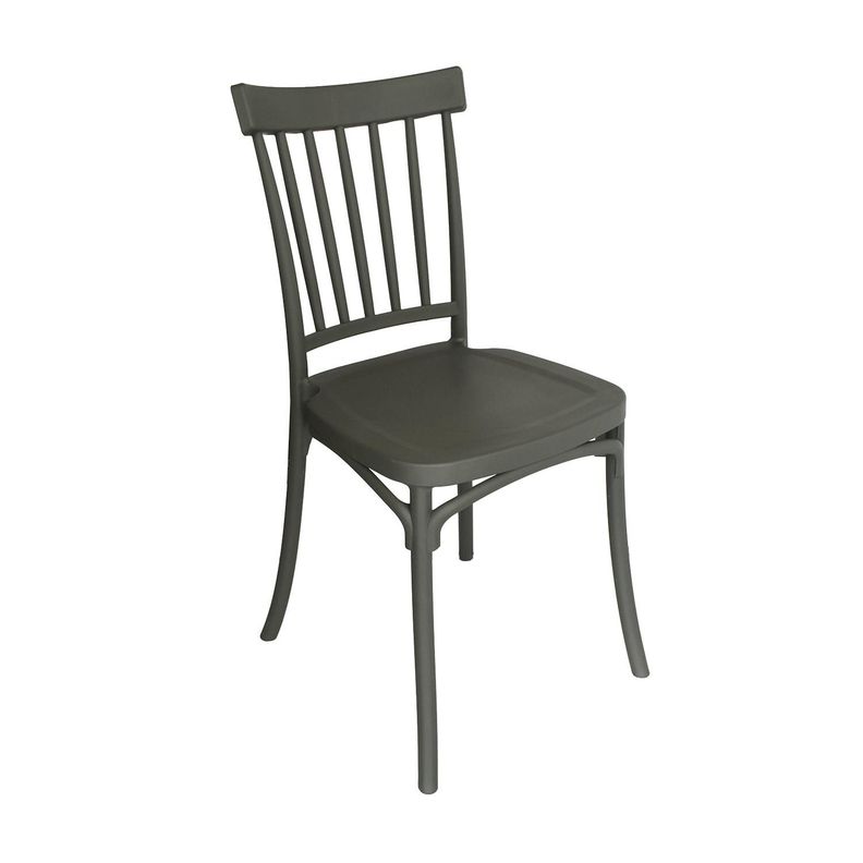 Silla Plastico Apilable Deco Viken Gris Escandinavia