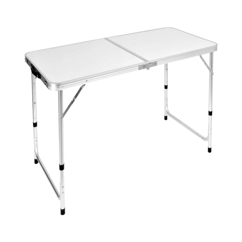 Mesa Plegable Aluminio 120X60Cm Blanca Northwest-0